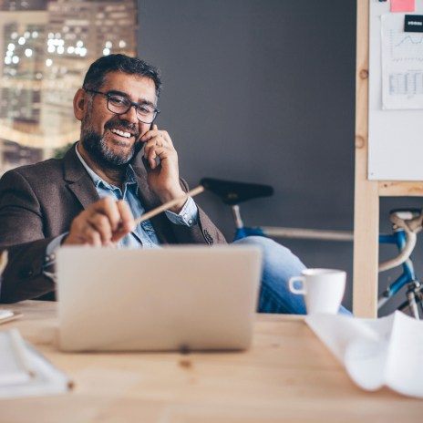 Person sitting at a desk